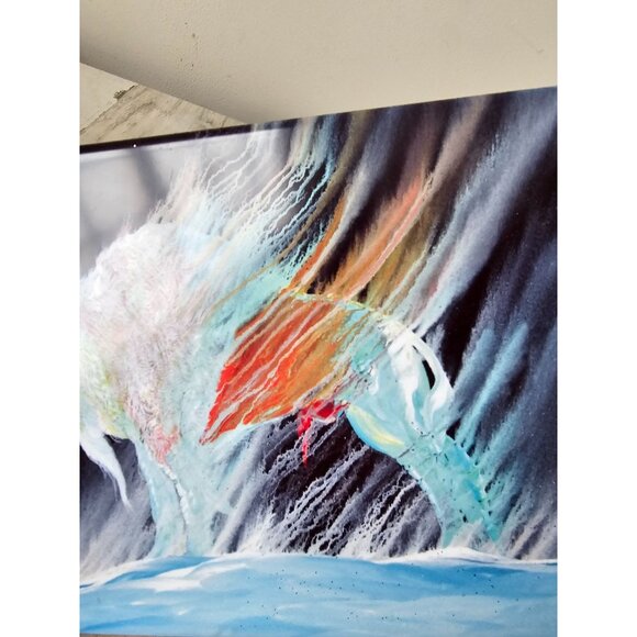 Bill rabbit Creation Buffalo ceramic tile art painting desktop watercolor Oklaho - Picture 3 of 5